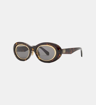 Lunettes de soleil Oval Mini Anagram - Loewe - Havane