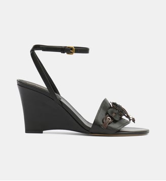 Sandales Anerya en cuir motif fleurs - Isabel Marant - Black