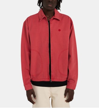 Veste Harrington zippée en twill - Element - Rouge clair