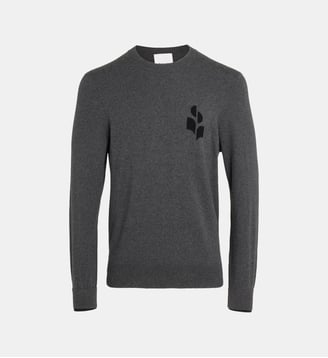Pull droit Antea en coton bio et laine - Isabel Marant - Noir