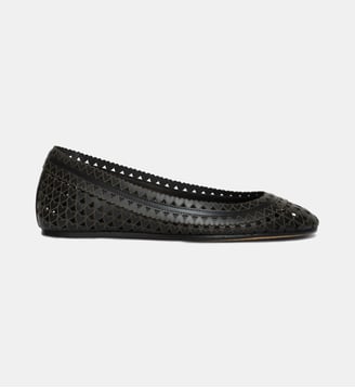 Ballerines Bellini en cuir motif cœur ajouré - Isabel Marant - Black