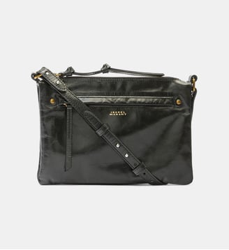 Sac pochette Winna Duo en cuir - Isabel Marant - Black