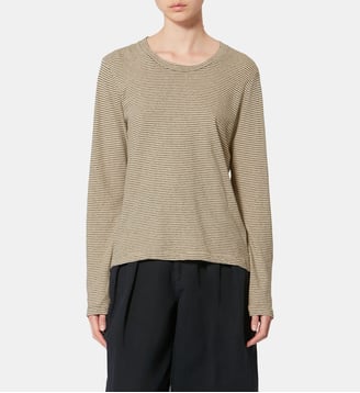 T-shirt droit Kaaron en lin - Isabel Marant - Noir et beige
