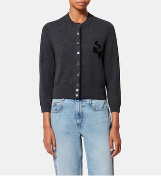 Cardigan Lona en coton et laine - Isabel Marant - Anthracite