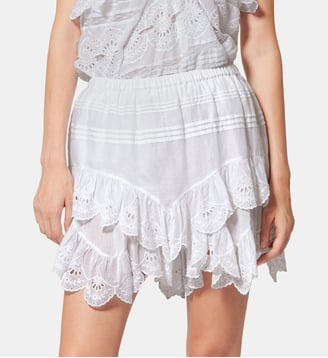 Short Jocadia en voile de coton imprimé - Isabel Marant - White