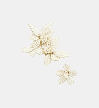 Boucles d'oreilles fleurs Loli - Isabel Marant - Écru