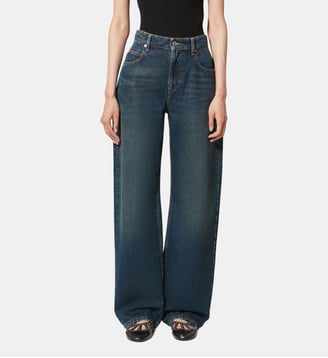 Jean Dromie droit en denim - Isabel Marant - Faded blue