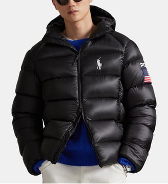 Doudoune droite effet matelassée signature - Polo Ralph Lauren - Noir