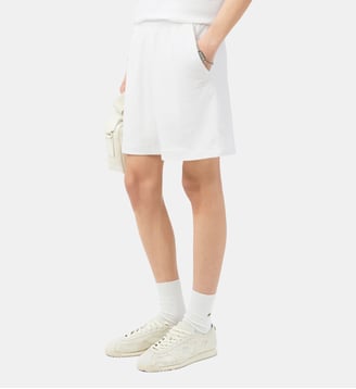 Short droit jersey de coton - Lacoste - Blanc