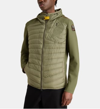 Blouson hybride droit déperlant Nolan matelassé capuche - Parajumpers - Kaki clair