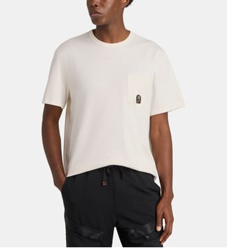 T-shirt droit Neel poche en coton - Parajumpers - Blanc