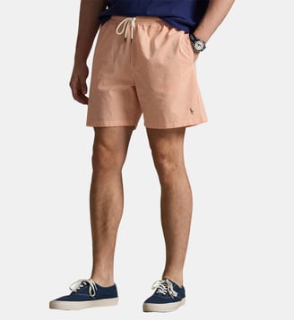 Short de bain Traveler à rayures - Polo Ralph Lauren - Orange clair