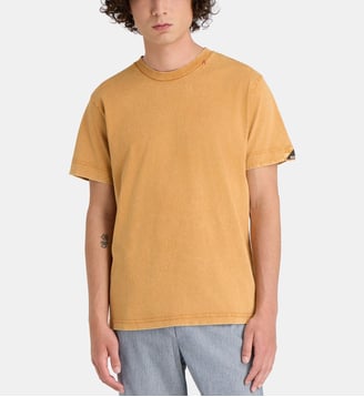 T-shirt droit en coton signature - Replay - Camel