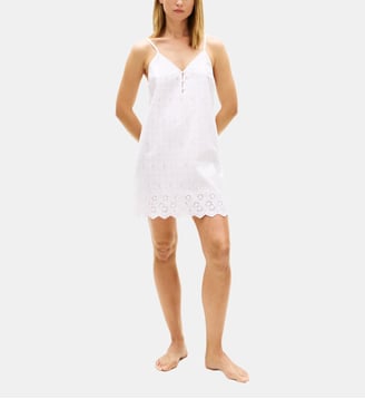Nuisette fleuri fluide en coton - Tommy Hilfiger - Blanc