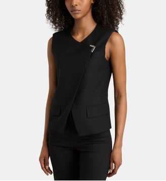 Gilet sans manches asymétrique - Karl Lagerfeld - Black