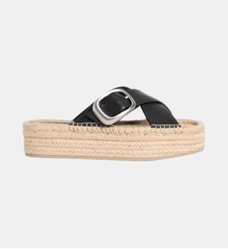 Mules plateforme signature - Calvin Klein - Noir