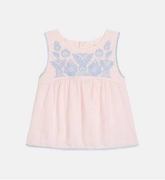 Top droit sans manches Solenia - Louise Misha - Rose pale