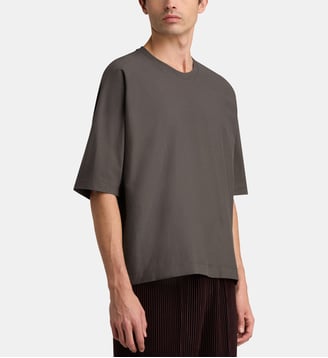 T-shirt droit Release coton  - HOMME PLISSÉ ISSEY MIYAKE - Gris foncé
