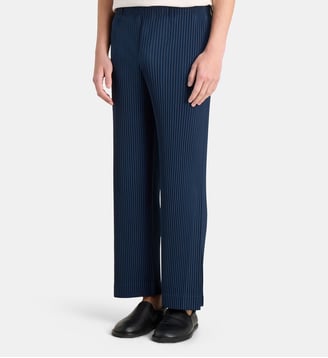 Pantalon droit Tailored Pleats stretch - HOMME PLISSÉ ISSEY MIYAKE - Bleu marine