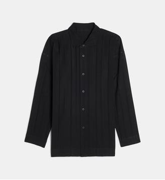 Chemise ajustée plissée  - HOMME PLISSÉ ISSEY MIYAKE - Noir