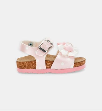 Sandales Daisy signature - Monnalisa - Blanc et rose