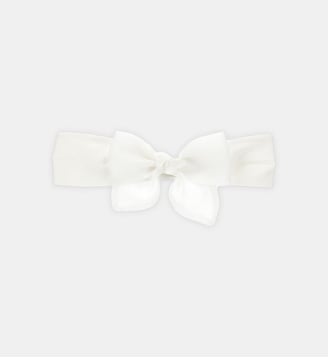 Bandeau à nœud et papillon - Monnalisa - Panna