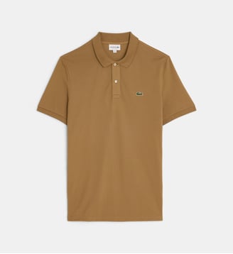Polo slim en coton piqué - Lacoste - Camel