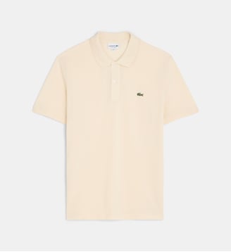 Polo slim en coton piqué - Lacoste - Crème