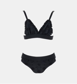 Maillot de bain 2 pièces signature de San Gallo - Monnalisa - Noir