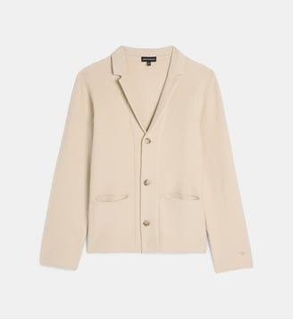 Veste classique cintrée côtelée - Emporio Armani Junior - Beige