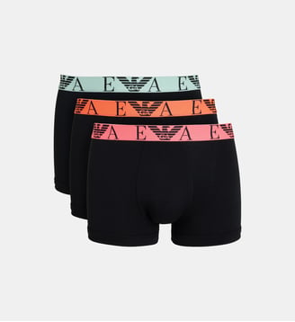 Lot de 3 boxers logo en coton - Emporio Armani - Noir