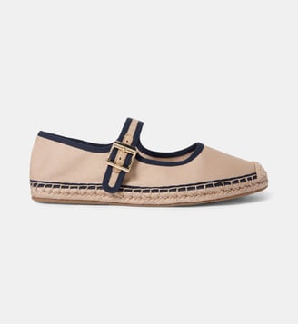 Espadrilles Mary Jane en coton - Tommy Hilfiger - Beige et bleu