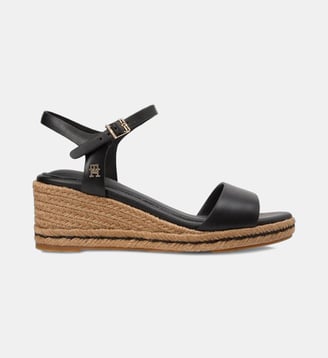 Espadrilles en cuir signature - Tommy Hilfiger - Noir