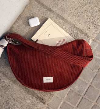 Sac Maxi Demi-Lune - Recitem - Grenat
