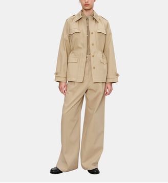 Veste cintrée en coton - A.P.C. - Beige