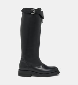 Bottes cavalières Countryside en cuir de veau - McQueen - Black