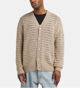 Cardigan boutonné en coton - MM6 Maison Margiela - Dune