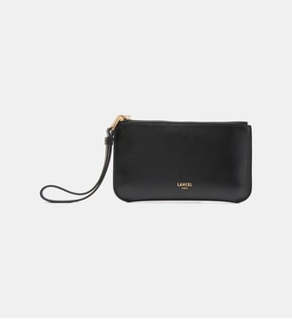 Pochette zippée M Origami en cuir signature - Lancel - Noir