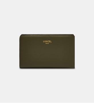 Portefeuille rectangulaire zippé signature en cuir - Lancel - Vert