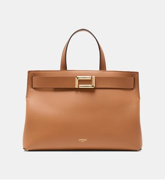 Sac à main carryall M en cuir - Lancel - Marron clair