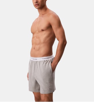 Short de pyjama uni - Calvin Klein - Gris chiné