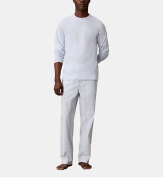 Ensemble de pyjama en coton signature - Calvin Klein - Bleu clair