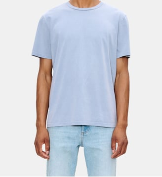 T-shirt Printemps droit coton - A.P.C. - Bleu clair