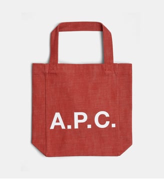 Sac tote Lou small coton - A.P.C. - Rouge