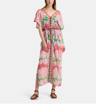 Robe longue Hydra Pavot coton - Mapoesie - Rose