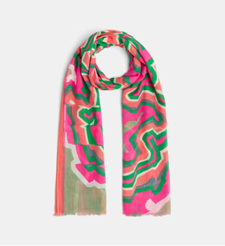 Foulard Agate fantaisie coton - Mapoesie - Rose