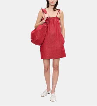 Robe Iris courte droite coton à bretelles - A.P.C. - Rouge