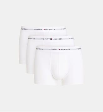 Lot 3 boxers mid rise coton stretch - Tommy Hilfiger - Blanc