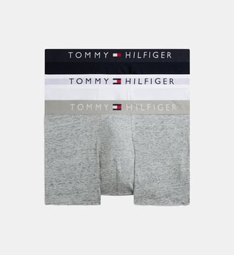 Lot de 3 boxers en coton mélangé signature - Tommy Hilfiger - Multicolore