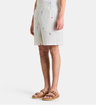 Le Short Caleçon - Jacquemus - Bleu ciel et écru
